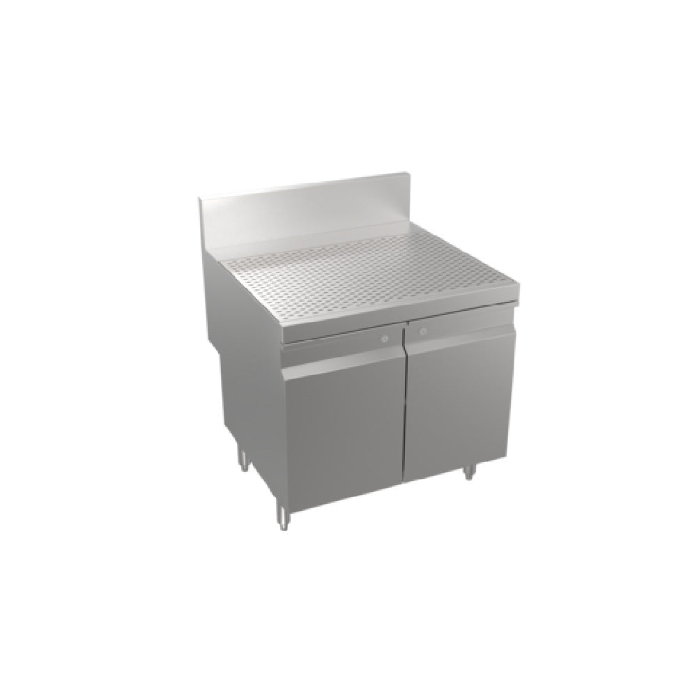 Krowne KRS-S30 - Stadium Series Underbar Drainboard With Open Cabinet Base, 30"W X 29"D