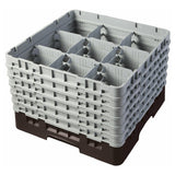 Cambro 9S1114167 Camrack® Glass Rack With (6) Soft Gray Extenders Full Size