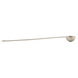 A long, slender stainless steel spoon with a small, round bowl at one end and a straight handle. The handle includes a hole near the tip, likely for hanging. This coffee scoop is shown against a white background.