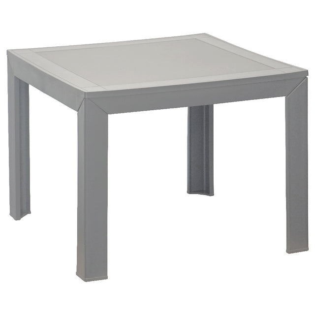Grosfillex US089289 - Tucson Resin Low Table, 21.5"W X 21.5"D X 17"H, Solid Surface Design