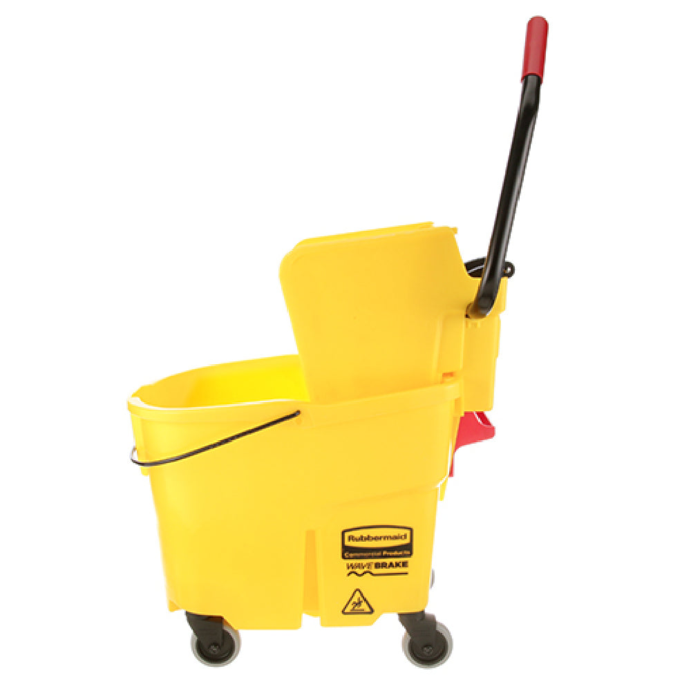 Rubbermaid RBMD758088 35qt Wavebrake Mop Combo Yellow Bucket & Wringer