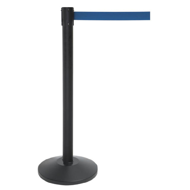 Hubert 51761 - Stanchion, Includes: (1) 40"H Post, (1) 14" Dia. Tapered 30 Lb. Base With Protective Rubber Floor Guards & (1) 7' Blue Belt
