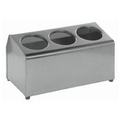 Hubert 83005 - Flatware Cylinder Holder, 3-compartment, 15" X 7-3/4" X 8-1/4"H