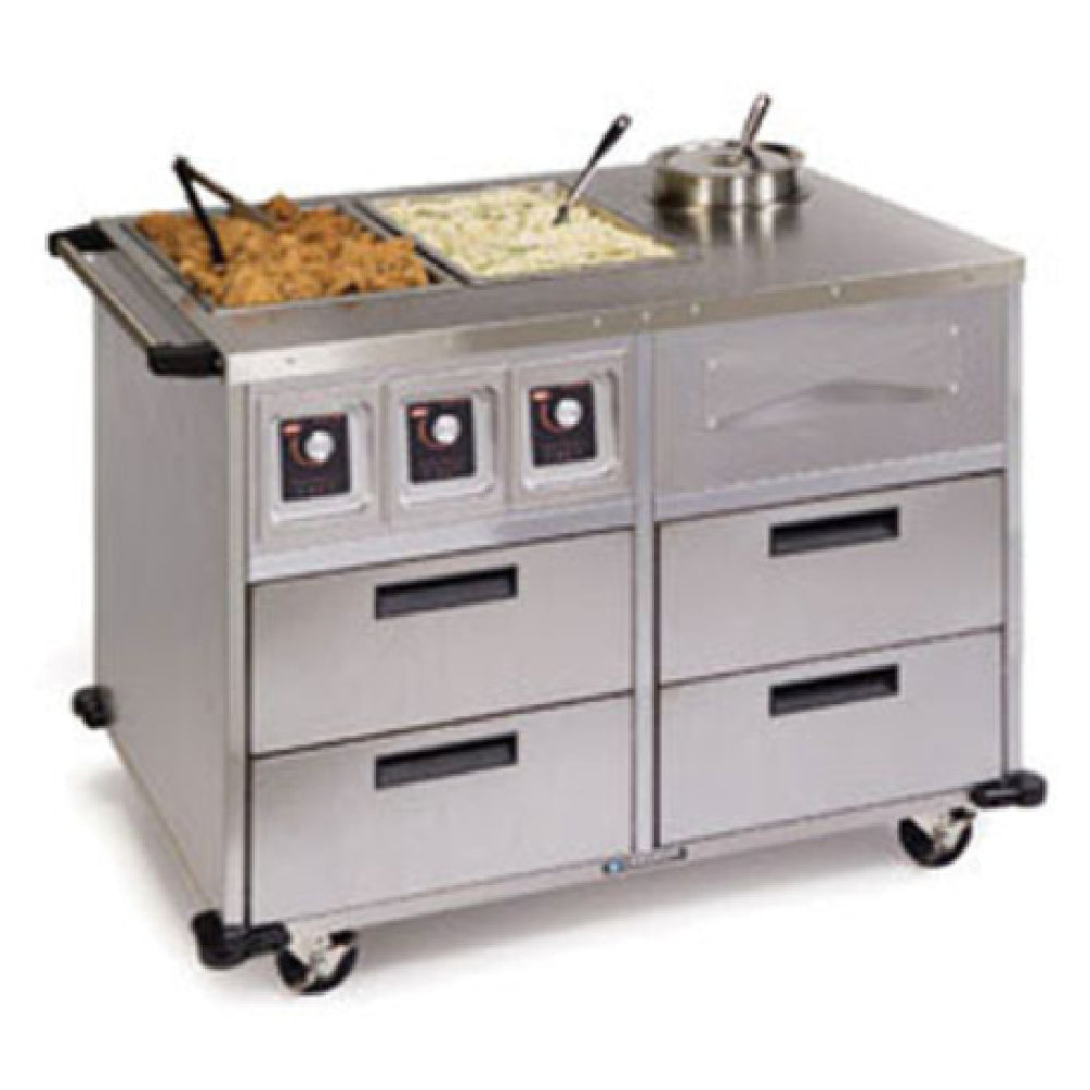 Lakeside 6745_208-220/60/1 Serve All™ Mobile Food Station 46"W 32"D