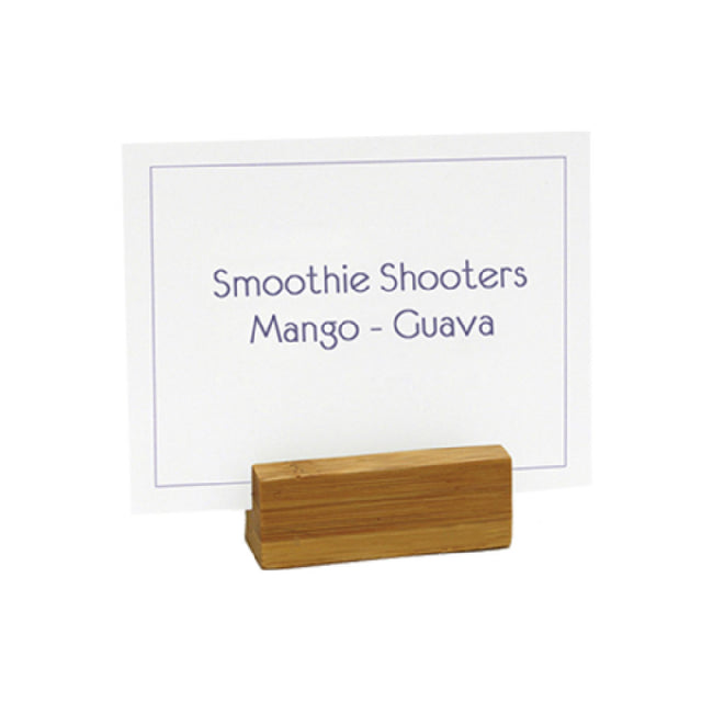FOH BHO029BBB23 Accessories Menu/Sign Holder 2-1/4" X 3/4" X 3/4" Bamboo