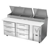 Victory VPPD72HC-6 Pizza Prep Table Powered By V-Core™ Two-section