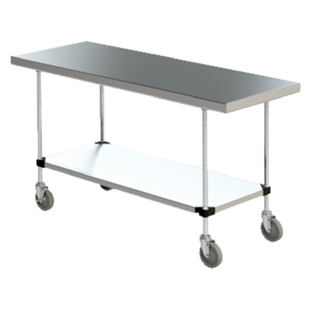 Metro MWTS2460US Space Saver Work Table Mobile With Three-sided Frame 60"W X 24"D