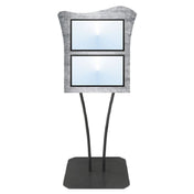 Hubert 33390 - Menu Board, 2-pocket, Floor Stand