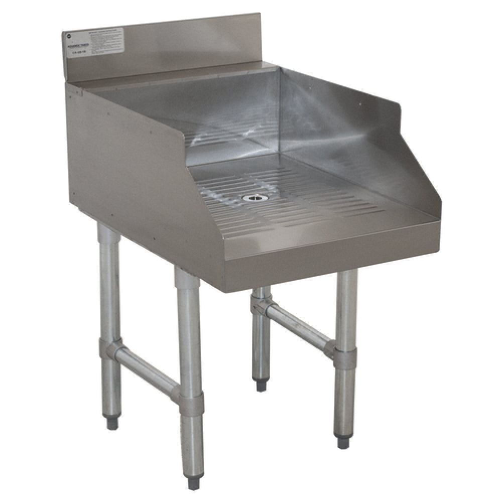 Advance Tabco CR-GS-24 Underbar Basics™ Recessed Drainboard Underbar For Glass Storage
