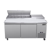Maxximum MVPP70HC Maxx Cold V-Series Refrigerated Pizza Prep Table 70"W 20.3 Cu Ft