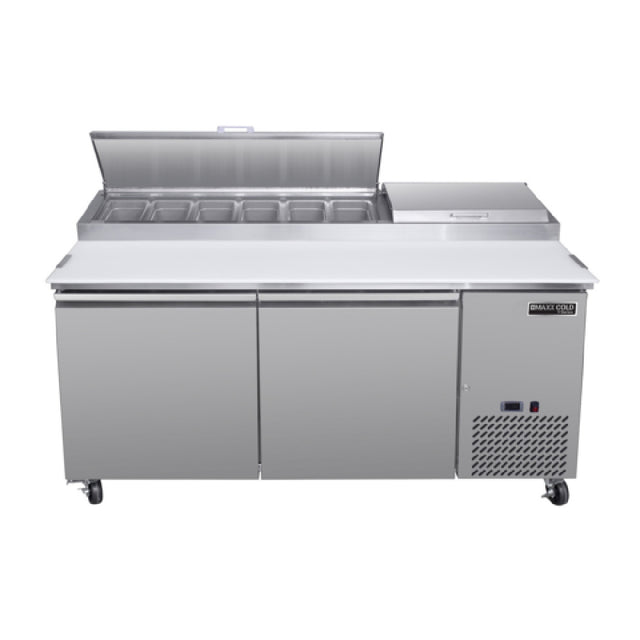 Maxximum MVPP70HC Maxx Cold V-Series Refrigerated Pizza Prep Table 70"W 20.3 Cu Ft