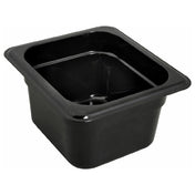 Carlisle Foodservice 1030103 Pan Food 1/6 Sz 4"d Blk Poly