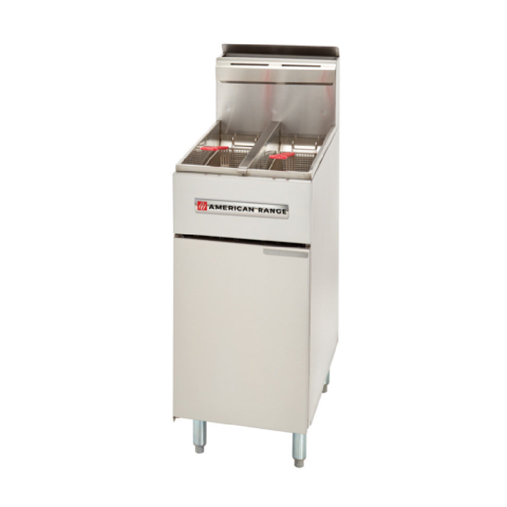 American Range AF-25/25_LP - Fryer Floor Model, Gas, (2) Half Size