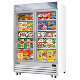 Everest Refrigeration EMGF48 Reach-In Glass Door Merchandiser Freezer Two-section
