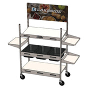 Lakeside 172619 Grab 'n' Go Cart Stainless Steel Construction 21.3" D X 41.57"L