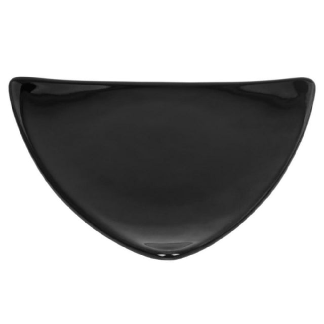 CAC China TRG-16-BLK Festiware Plate 10-1/2"L X 10-1/2"W X 1-1/8"H Triangular