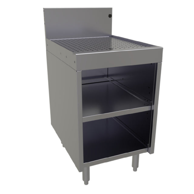 Glastender DBCA-18-LD Underbar Drainboard Open Front Cabinet Base 18"W X 19"D