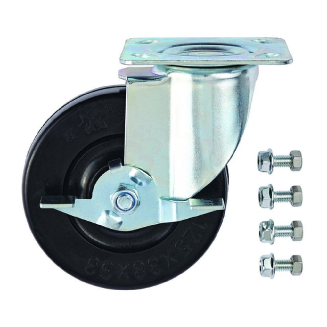 Hubert 38944 - Caster With Brake, 4.75", For Kratos Ranges