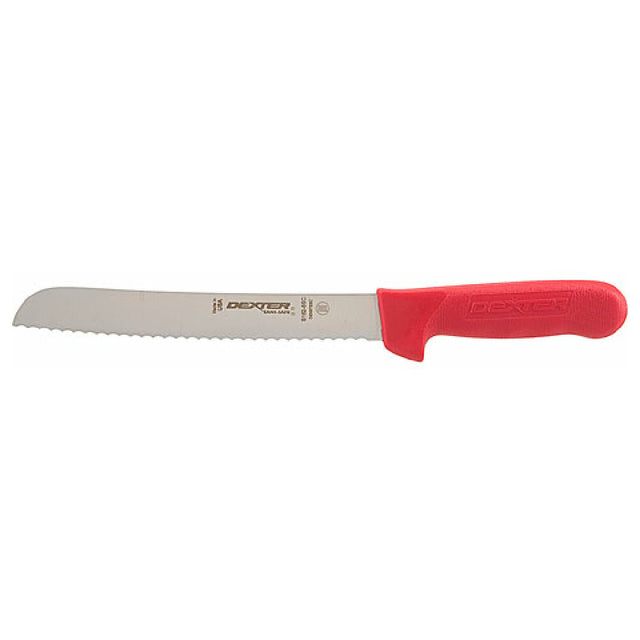 AllPoints 1371542 Knife Bread 8" Scalloped Red
