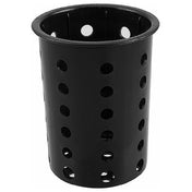 AllPoints 1371665 Cylinder Silverware Blac K Perforated Plastic