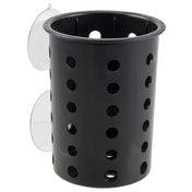 AllPoints 1371672 Cylinder Silverware Blac K W/suction Cups Plasti