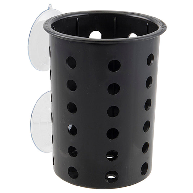 AllPoints 1371672 Cylinder Silverware Blac K W/suction Cups Plasti