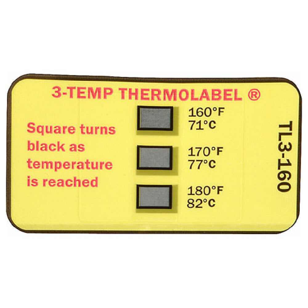 AllPoints 1381242 Label Temperature 160/170/180