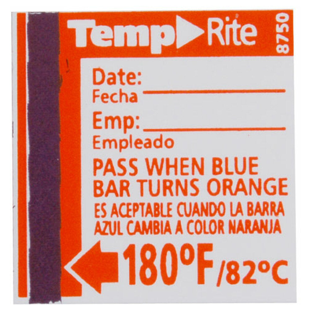Taylor Thermometer 8750 Temperature Test Labels Dishwasher 180 F