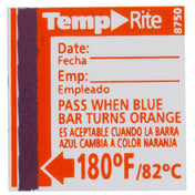 Taylor Thermometer 8750 Temperature Test Labels Dishwasher 180 F