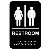 Traex 5633 Braille Restroom Sign 6 X 9 In