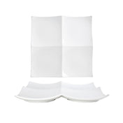 FOH DDP034WHP22 Origami® Plate 10" X 10" X 1-1/4" Square