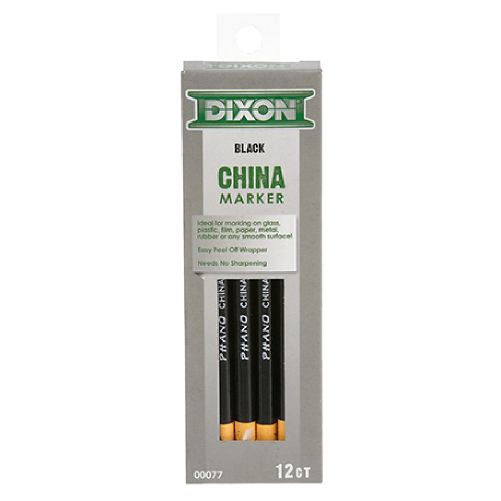 Private Label 1391063 Marker China Black Thin 12 Pk
