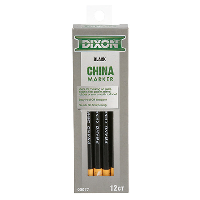 Private Label 1391063 Marker China Black Thin 12 Pk