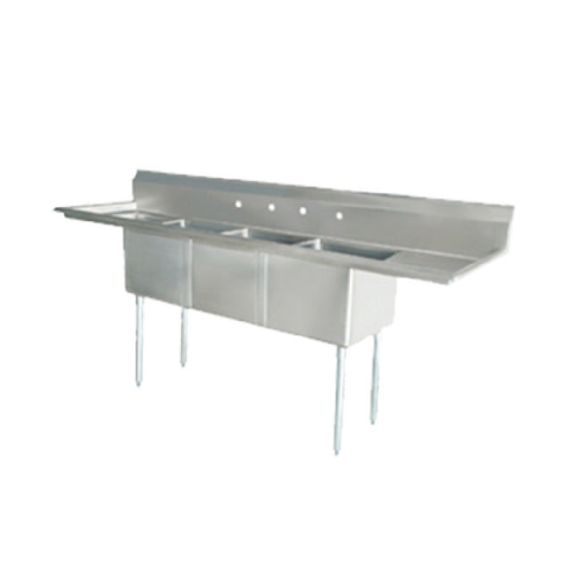 Omcan 25261 (25261) Pot Sink (3) 24" Front To Back X 24" Wide X 14" Deep Bowls