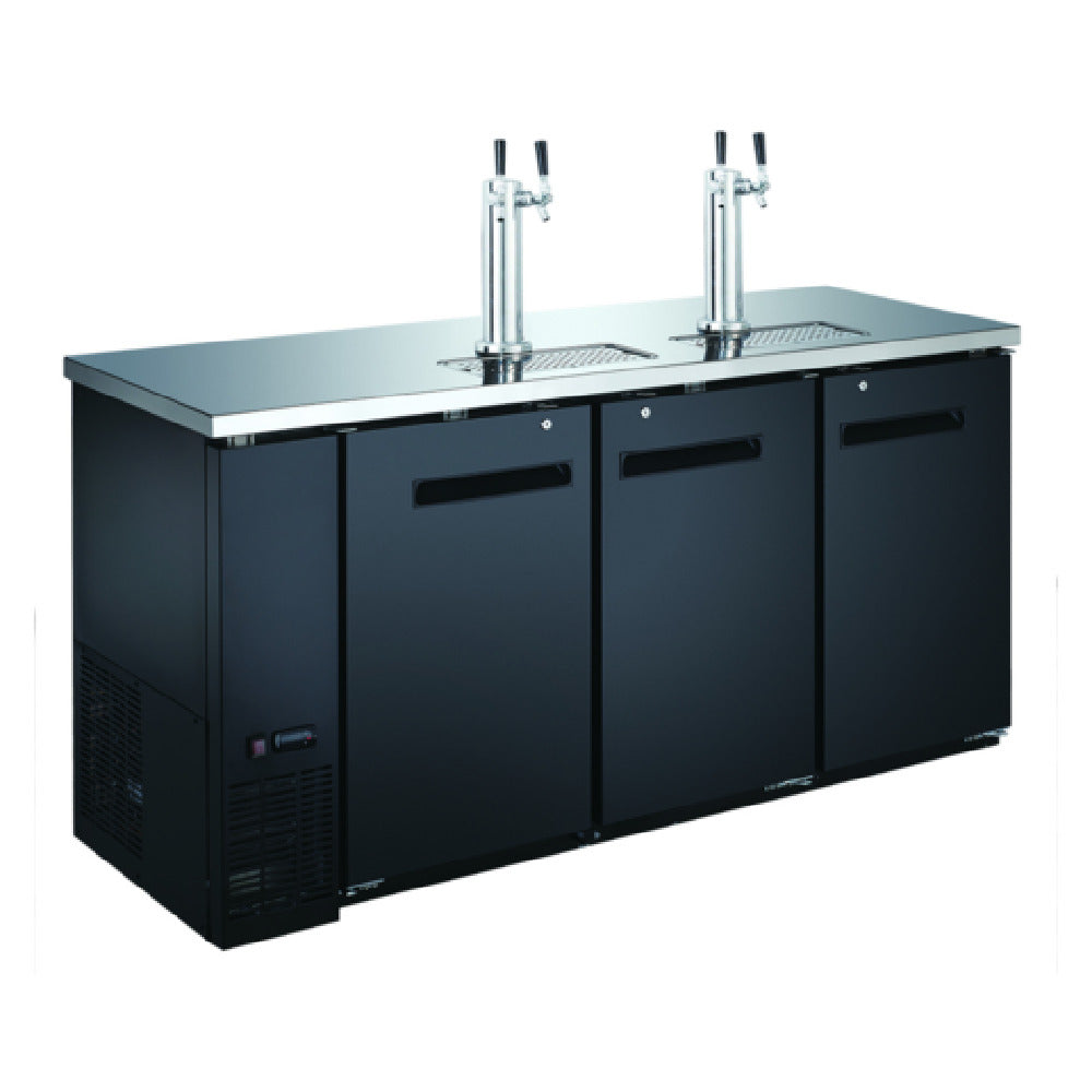 Admiral Craft USBD-7224/2 U-STAR Draft Beer Cooler/Dispenser 72-3/4"W X 24-1/2"D X 51-1/2"H (including Tap Tower)