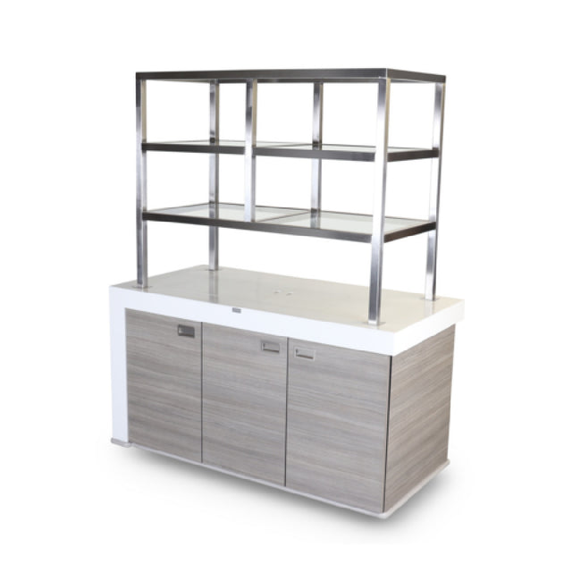 Forbes Industries 4855 Mobile Back Bar Hangover 31.5" W X 63" L X 78" H Enclosed Cabinet Finished In HPL With Three Doors