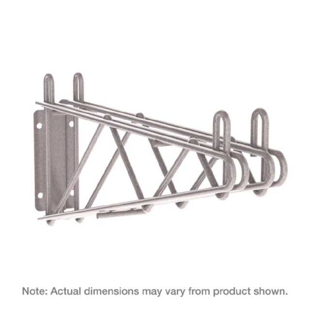 Metro 2WD24K4 Direct Wall Mount Double Bracket For 24"D Shelf Metroseal Gray Finish