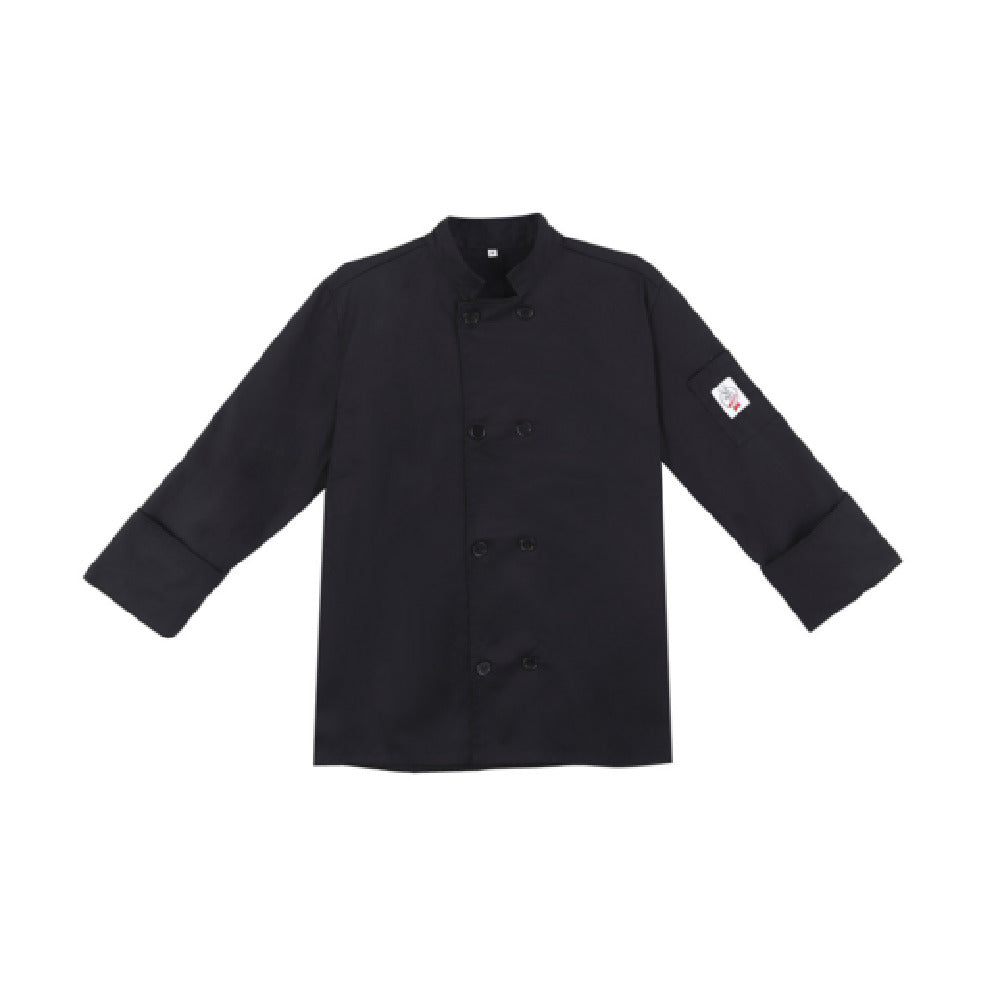 CAC China APJK-1KL Chef's Pride Jacket Black L