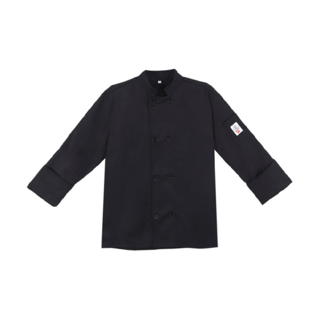 CAC China APJK-1KL Chef's Pride Jacket Black L