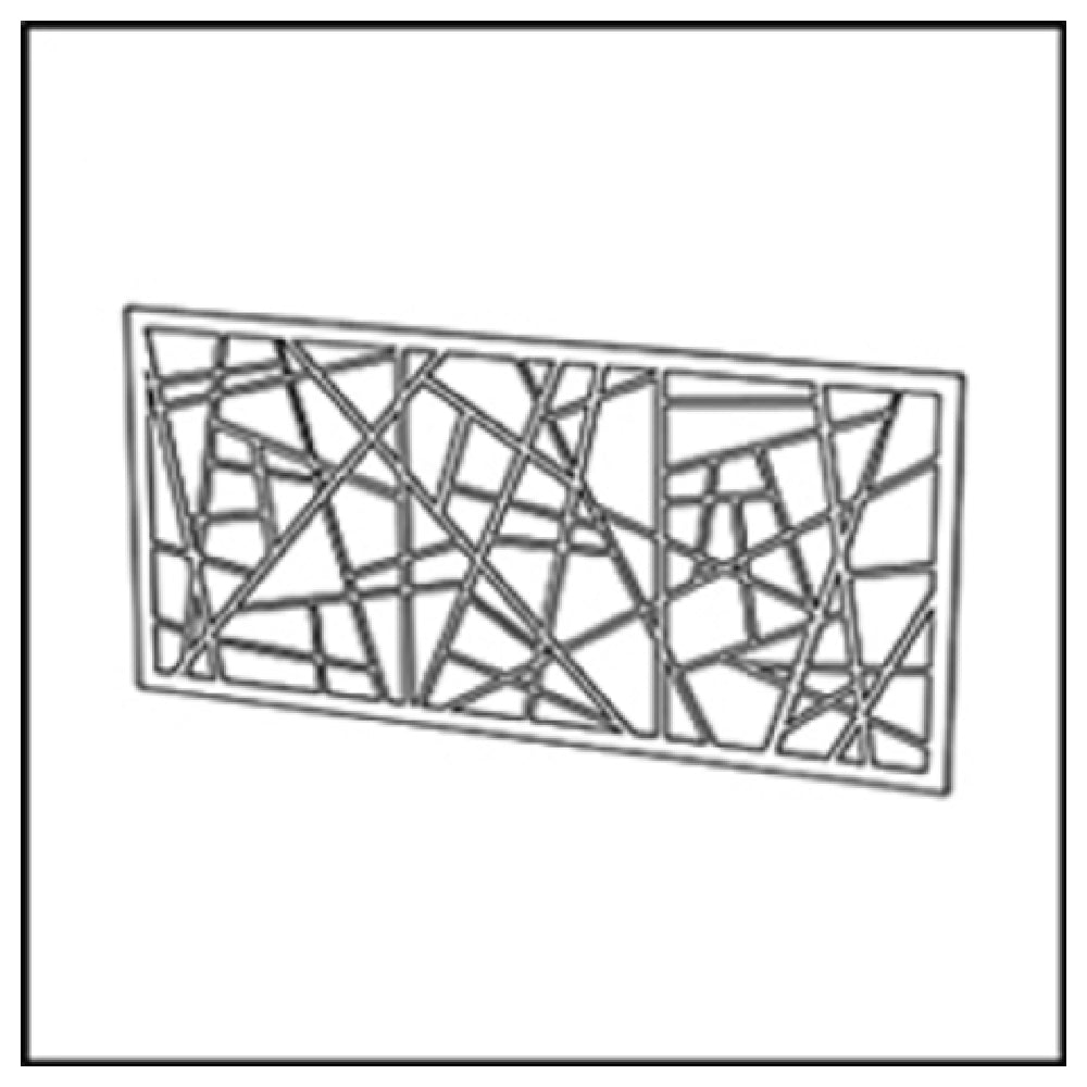 BauscherHepp VE-38037 Venta® Metal Panel With Cut-out Decor "BAMBOO" To Cover The Front Of The Buffet Table
