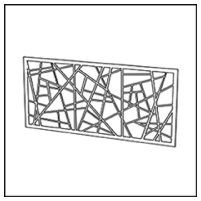 BauscherHepp VE-38037 Venta® Metal Panel With Cut-out Decor "BAMBOO" To Cover The Front Of The Buffet Table