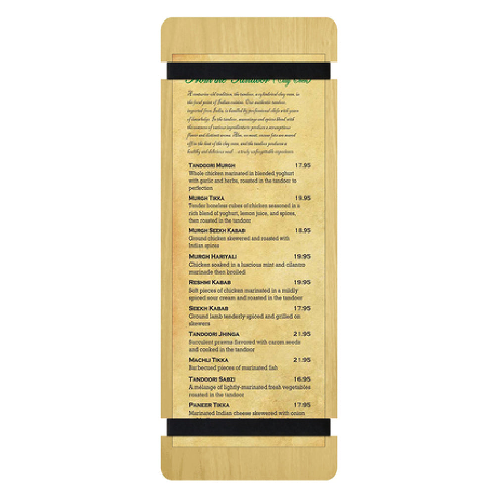 Menu Solutions WDRBB-BA Menu Board Holds 4-1/4" X 11" Insert Double Panel With 2 Views