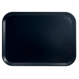 A plain, rectangular Camlite Tray with rounded corners and a slightly raised edge is shown against a white background. This fiberglass tray has a smooth, glossy surface, is dishwasher safe, and is empty.