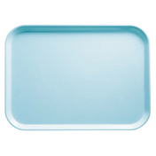 A light blue Camtray rectangular tray with rounded corners and slightly raised edges, crafted from high-impact fiberglass. The smooth, unadorned surface is shown from above against a plain white background and is dishwasher safe for easy cleaning.