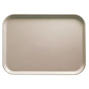 A plain, rectangular Camtray with rounded corners and a raised edge, shown from above on a white background. The high-impact fiberglass tray surface is smooth, unadorned, dishwasher safe, and has a light, reflective finish.