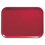 A plain, rectangular red Camtray with rounded corners and slightly raised edges. Made from high-impact fiberglass, this glossy tray is empty and photographed from above against a white background.