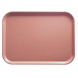A rectangular Camtray with rounded corners and raised edges, shown from above. The dishwasher safe tray is a solid rose gold color with a matte finish, and the background is plain white.