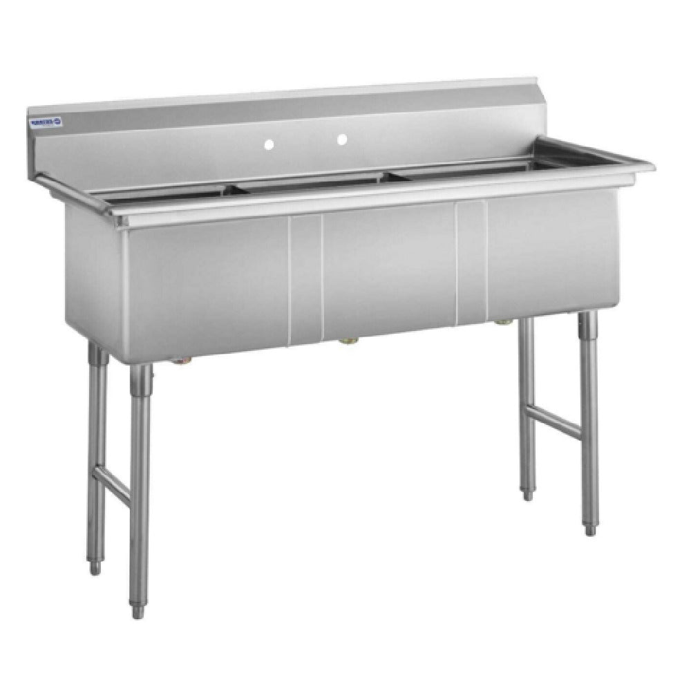 Hubert 29N-052 - Kratos® Compartment Sink, 18"W X 18"D X 12"H Bowl Size, No Drain Boards