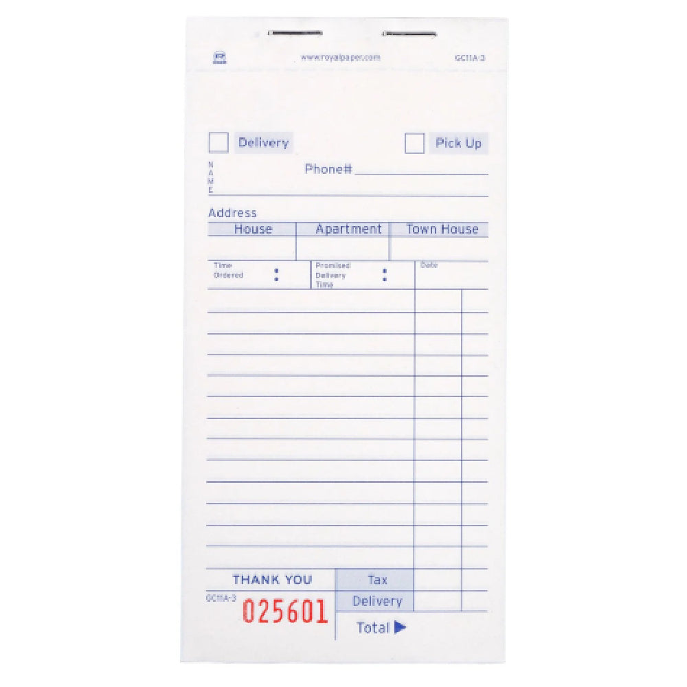 AllPoints 14259 Carbonless Delivery Form 3 Part Booked Pad