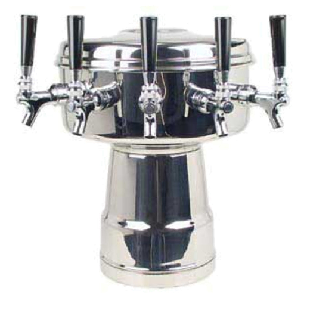 Micro Matic MTB-5PSSKR Mushroom Draft Beer Tower Countertop 12" Dia. X 15-5/16"H